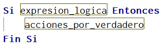 Sintaxis Flujo de seleccion simple