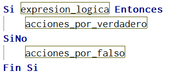 Sintaxis Flujo de seleccion doble